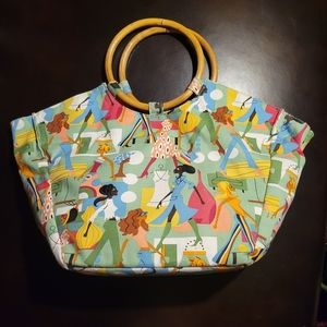 NEIMAN MARCUS Retro 60s Diversity Divas Bag Purse Tote